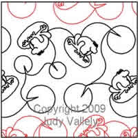 Digital Quilting Design Leapin' Lily Pads by Judy Vallely.