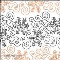 Digital Quilting Design Snow Day by Judy Vallely.