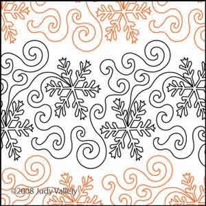 Digital Quilting Design Snow Day by Judy Vallely.