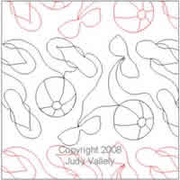 Digital Quilting Design Summer Fun by Judy Vallely.