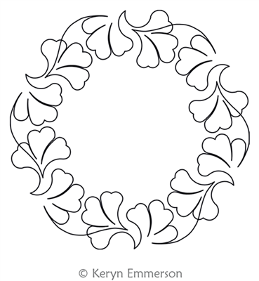 Digital Quilting Design Everly Wreath by Keryn Emmerson.