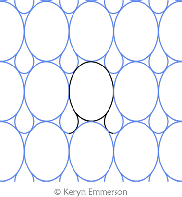 Oval Grid 1 by Keryn Emmerson. This image demonstrates how this computerized pattern will stitch out once loaded on your robotic quilting system. A full page pdf is included with the design download.