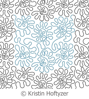 Digital Quilting Design Coral Reef by Kristin Hoftyzer.