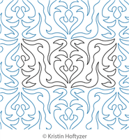 Digital Quilting Design Ornate Border and Corner by Kristin Hoftyzer.