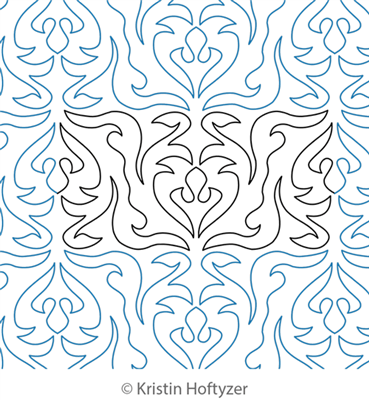 Digital Quilting Design Ornate Border and Corner by Kristin Hoftyzer.