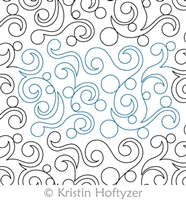 Digital Quilting Design Pearl Swirl Pantograph by Kristin Hoftyzer.