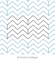 Digital Quilting Design Simple Chevron Panto by Kristin Hoftyzer.