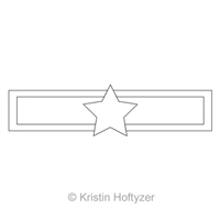 Digital Quilting Design Star and Bar Sashing Block by Kristin Hoftyzer.