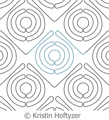 Digital Quilting Design Bullseye by Kristin Hoftyzer.