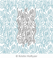Digital Quilting Design Mahogany Vertical by Kristin Hoftyzer.