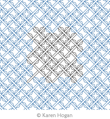 Digital Quilting Design Lattice Chatterbox Fill by Karen Hogan.