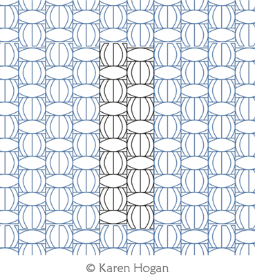 Oyster Basket Fill by Karen Hogan. This image demonstrates how this computerized pattern will stitch out once loaded on your robotic quilting system. A full page pdf is included with the design download.