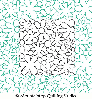 Digital Quilting Design A New Day Daisy by Mountaintop Quilting Studio.