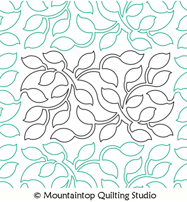 Digital Quilting Design Airy Leaves E2E by Mountaintop Quilting Studio.