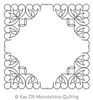 Digital Quilting Design Dutch Baby Frame by Mountaintop Quilting Studio.