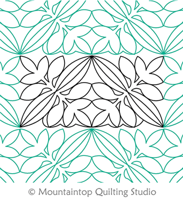 Digital Quilting Design Leafy E2E by Mountaintop Quilting Studio.
