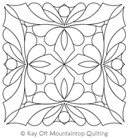 Digital Quilting Design Rosie Ring Block by Mountaintop Quilting Studio.