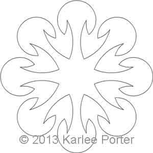 Digital Quilting Design 8-Sided Applique 9 by Karlee Porter.