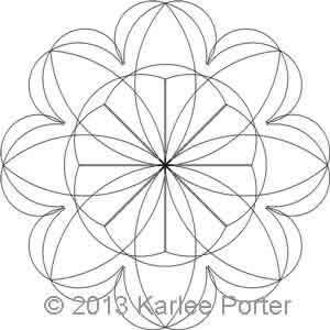 Digital Quilting Design 8-Sided Medallion 3 by Karlee Porter.