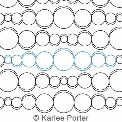 Digital Quilting Design Blowing Bubbles by Karlee Porter.
