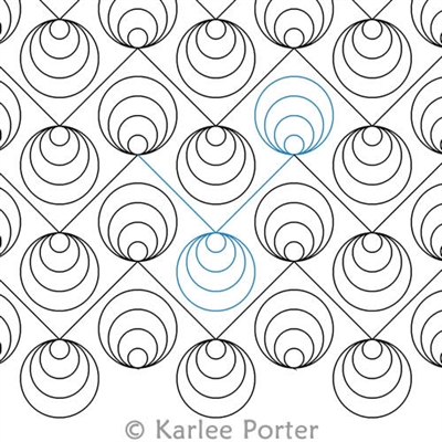 Digital Quilting Design Bubble Chevrons by Karlee Porter.