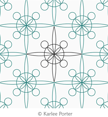 Digital Quilting Design Bubbly Lattice by Karlee Porter.