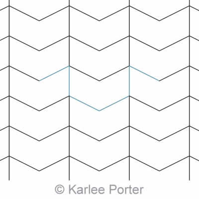 Digital Quilting Design Chevron Chunks by Karlee Porter.