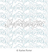 Digital Quilting Design Cursive I am a Child of God by Karlee Porter.