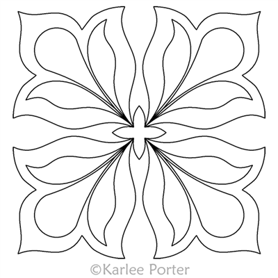 Digitized Longarm Quilting Design Daffodil Block was designed by Karlee Porter.
