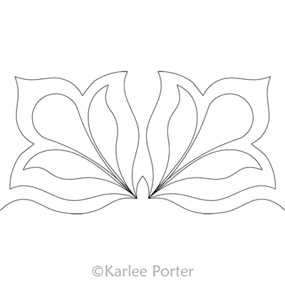 Digitized Longarm Quilting Design Daffodil Border was designed by Karlee Porter.