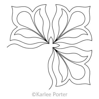 Digitized Longarm Quilting Design Daffodil Corner was designed by Karlee Porter.