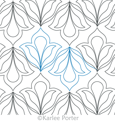 Digitized Longarm Quilting Design Daffodil E2E was designed by Karlee Porter.