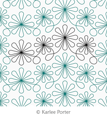 Digital Quilting Design Daisy Chain 3 by Karlee Porter.