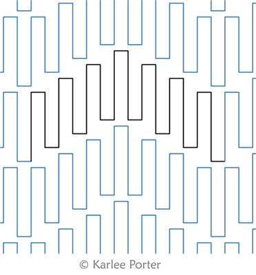 Digital Quilting Design Dominoes by Karlee Porter.