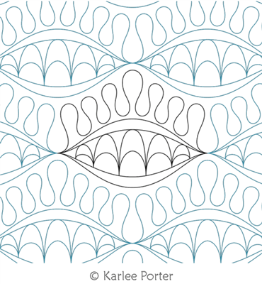 Digitized Longarm Quilting  Double Wavy Arcs was designed by Karlee Porter.