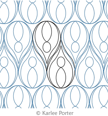 Digital Quilting Design Elegant Raindrop by Karlee Porter.