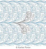 Feather Fillers Hypnotic by Karlee Porter. This image demonstrates how this computerized pattern will stitch out once loaded on your robotic quilting system. A full page pdf is included with the design download.
