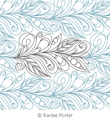 Digitized Longarm Quilting Design Feather Frenzy was designed by Karlee Porter.
