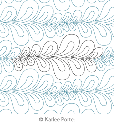Digitized Longarm Quilting Design Feather Garland Curved was designed by Karlee Porter.