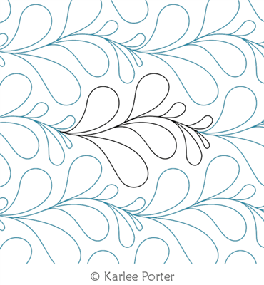 Digitized Longarm Quilting Design Feather Simplicity was designed by Karlee Porter.