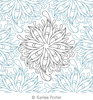 Digitized Longarm Quilting Design Floral Frenzy 3 was designed by Karlee Porter.