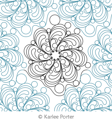 Digitized Longarm Quilting Design Floral Frenzy 6 was designed by Karlee Porter.
