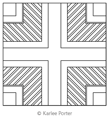 Digital Quilting Design Gatsby 14 Block by Karlee Porter.