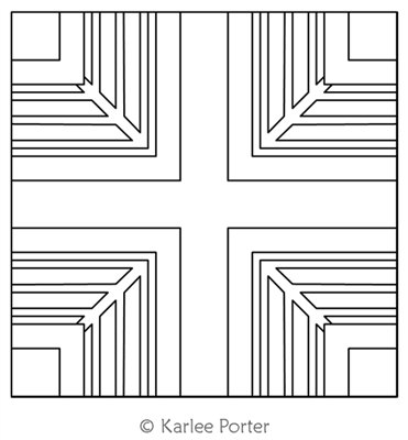 Digital Quilting Design Gatsby 15 Block by Karlee Porter.
