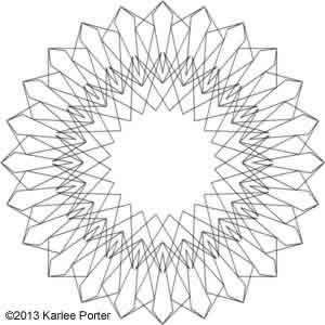 Digital Quilting Design Geometric Flower 12 by Karlee Porter.