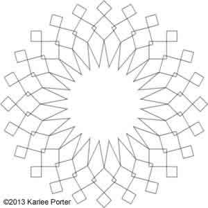 Digital Quilting Design Geometric Flower 18 by Karlee Porter.