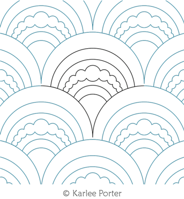 Digitized Longarm Quilting Design Happy As A Clam Cloud was designed by Karlee Porter.