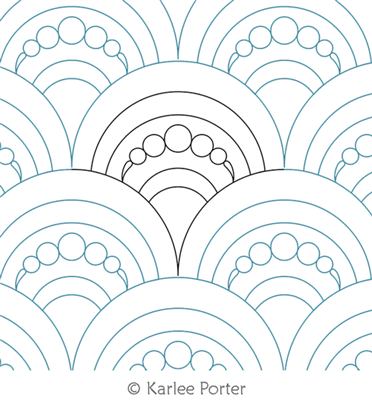 Digitized Longarm Quilting Design Happy As A Clam Crown Jewels was designed by Karlee Porter.