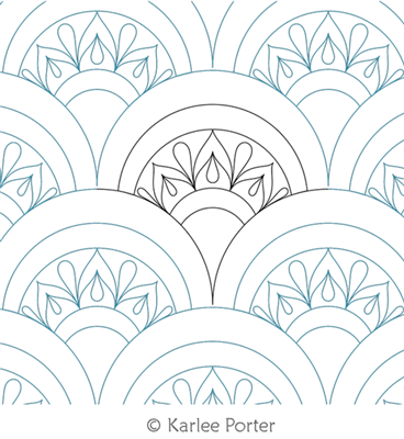 Digitized Longarm Quilting Design Happy As A Clam Flora was designed by Karlee Porter.