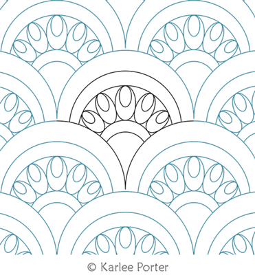 Digitized Longarm Quilting Design Happy As A Clam Lemon Drops was designed by Karlee Porter.